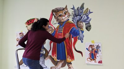 В Умані розмалювали приміщення дитячої поліклініки В Умані розмалювали приміщення дитячої поліклініки