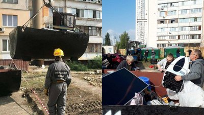 Мешканці постраждалого від вибуху будинку на Позняках забирають свої речі. СУСПІЛЬНЕ | ВІДЕОНОВИНИ