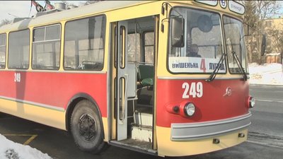 У Вінниці курсував ретро-тролейбус У Вінниці курсував ретро-тролейбус