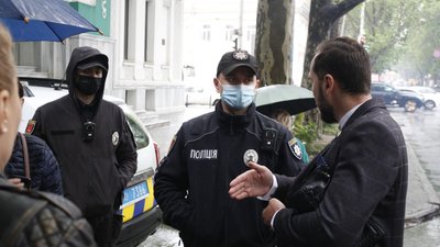 В Одесі на території друкарні Фесенка тривають будівельні роботи, містяни викликали поліцію