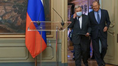 Гуттереш заявив, що ООН готова стати гарантом гуманітарних коридорів в Маріуполі і Путін на це погодився