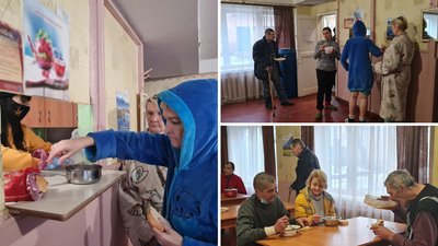 Мешканцям кропивницького притулку для бездомних роздавали їжу Мешканцям кропивницького притулку для бездомних роздавали їжу