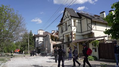Пошкоджений будинок ректорки Каразінського університету у Харкові Тетяни Кагановської