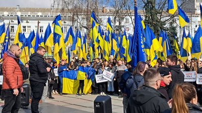 Мітинг, протест, студенти, Поліський університет, Житомир, 21 березня 2024 року