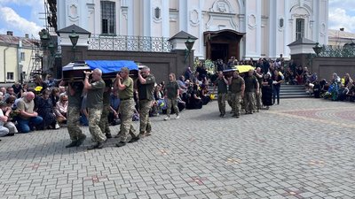 Прощання з Віктором Бущаком і Сергієм Мочарським у Луцьку, 8 серпня 2024