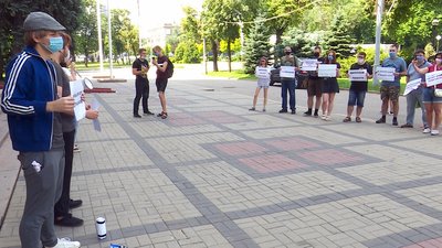 У Дніпрі протестували проти призначення в.о. Міністра освіти Сергія Шкарлета