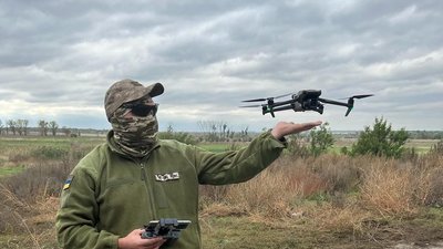 Морські піхотинці на східному фронті приземлили безпілотник з написом "зроблено у ДНР"