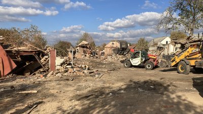 наслідки удару ракетою Гром-1Е
