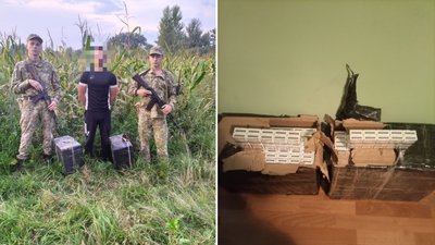 4 чоловіків затримали за спробу незаконно перенести сигарети через кордон на Закарпатті