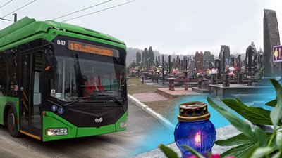 Житомир, поминальні дні, провідна неділя, транспорт