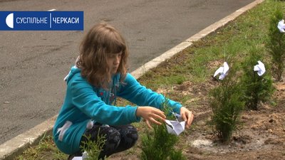 "Дерева ростимуть разом з учнями": 22 туї висадили біля Геронимівської школи "Дерева ростимуть разом з учнями": 22 туї висадили біля Геронимівської школи