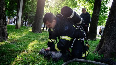 Під час гасіння пожежі врятували домашню тварину