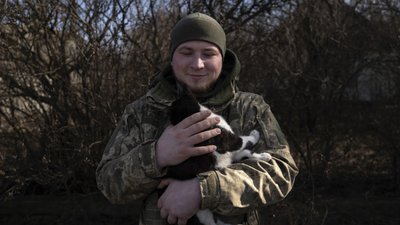 Український військовий на передовій у Донецькій області, 23 лютого 2024