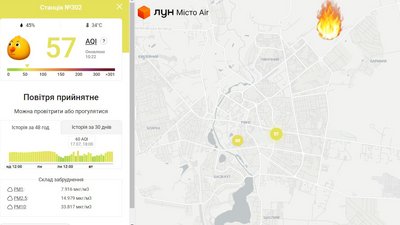 Рівне карта якості повітря