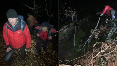 Зірвався зі скелі та зачепився за дерево. На Закарпатті рятувальники надавали допомогу 32-річому туристу зі Львова