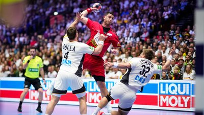 Збірна Німеччини в матчі проти Сербії на чемпіонаті Європи-2026