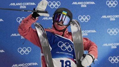 Катерина Коцар у фіналі в бігейрі на Олімпійських іграх-2026