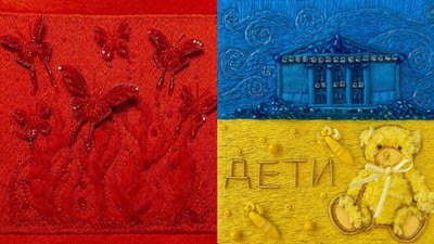 Ворон, могила і кістки: черкащанка вишила клаптик на воєнній мапі України Ворон, могила і кістки: черкащанка вишила клаптик на воєнній мапі України