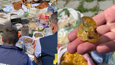 У прокуратурі Рівненщини показали фото вилученого бурштину на майже мільйон