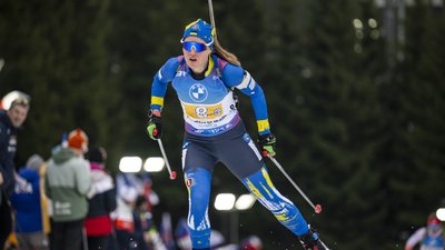 Анастасія Меркушина на чемпіонаті світу з біатлону