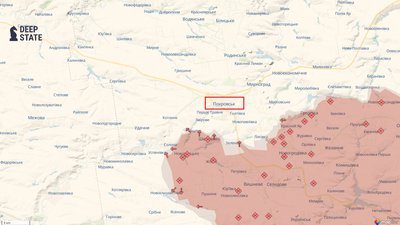Лінія фронту навколо Покровська 26 грудня. DeepState