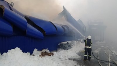 Пожежа на Миколаївщині. У Первомайську горить "Епіцентр К"