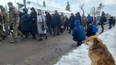 Мешканці Лебедина попрощалися з захисником Сергієм Керстюком