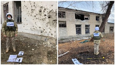 Пошкоджені будівлі та техніка водоканалу: наслідки обстрілу бойовиків селища на Донбасі