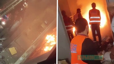 В центрі Харкова — пожежа в новому торговельному центрі В центрі Харкова — пожежа в новому торговельному центрі