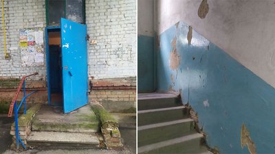 Через дірки втрачається тепло. У Кропивницькому мешканці п'ять років просять ЖЕО відремонтувати під’їзд