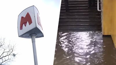У Харкові підтопило перехід на станції метро "Індустріальна"