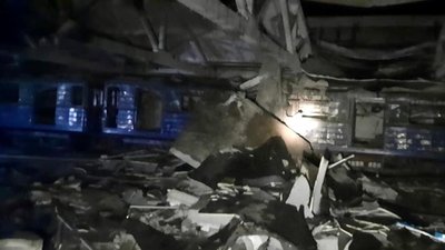 Ракетний удар частково зруйнував депо метрополітену у Харкові — поліція Ракетний удар частково зруйнував депо метрополітену у Харкові — поліція