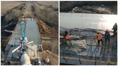На Донеччині тривають роботи з відновлення моста, який було зруйновано у 2014 році