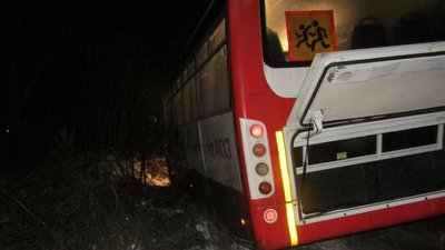 На Донеччині через ожеледицю застряг автобус з дітьми, - ДСНС. ФОТО