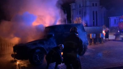 Підпал геліка у Рівному
