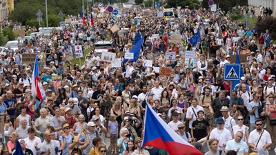 Протест на захист суспільних медіа у Празі