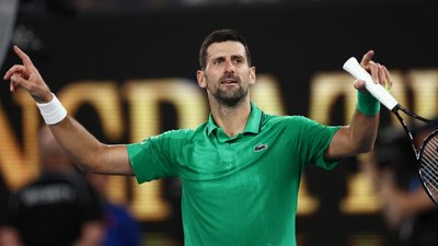 Новак Джокович під час матчу на Australian Open-2026