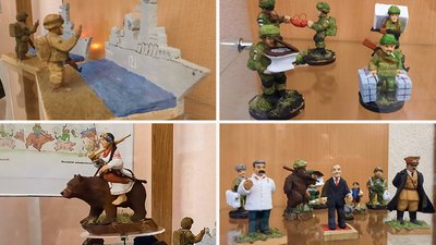 "Остогидлі сусіди". У Кропивницькому відкрили виставку карикатур "Остогидлі сусіди". У Кропивницькому відкрили виставку карикатур