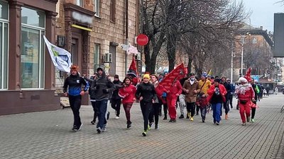 У Запоріжжі відбулася новорічна "Твереза пробіжка"