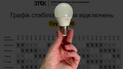 Графіки відключення світла на Дніпропетровщині, світло, відключення