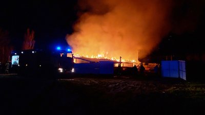 На Житомирщині три години гасили пожежу на деревообробному підприємстві