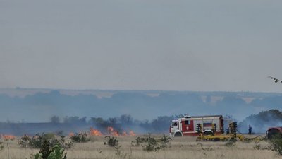 Пожежа у селі Урожайне Сімферопольського району окупованого Криму