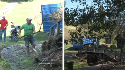 Прибирають каміння та очищають від гілок: на Черкащині відновлюють територію пам'ятки "Три криниці"