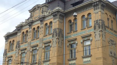Відреставрований фасад будинку товариства "Дністер" Відреставрований фасад будинку товариства "Дністер"