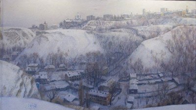 Картина "Зима в старому Києві" Тетяни Яблонської