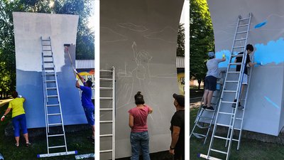 У Побузькому на Кіровоградщині до Дня Української Державності створили артоб’єкт У Побузькому на Кіровоградщині до Дня Української Державності створили артоб’єкт