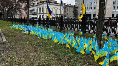 У Дніпрі зник банер "Алея пошани", який встановлювали навпроти міськради