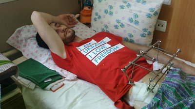 Полтавський морпіх Гліб Стрижко, який повернувся з російського полону, перебуває у лікарні