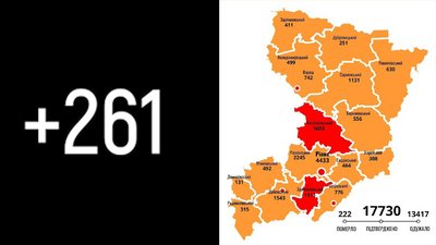 На Рівненщині за добу підтвердили 261 новий випадок COVID-19