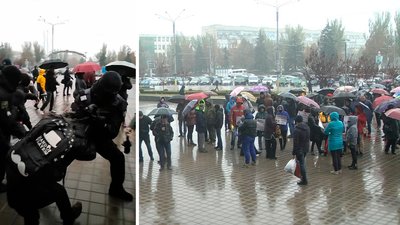 Поліцейського, якого підозрюють в перевищенні повноважень під час мітингу в Запоріжжі, відсторонили